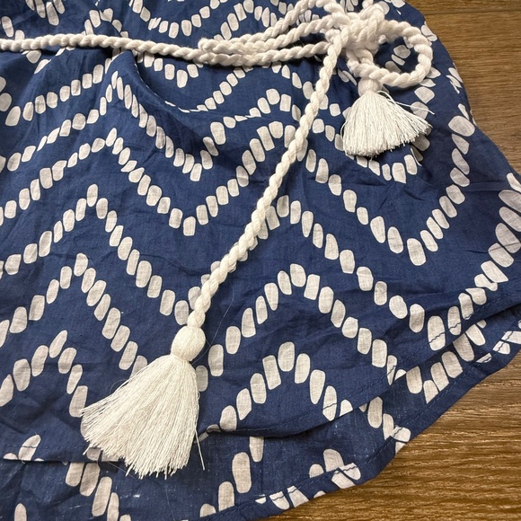 Mud Pie Women's Allison Strapless Navy Blue Chevron Swim Cover-Up NWT L (12-14) - Picture 3 of 10